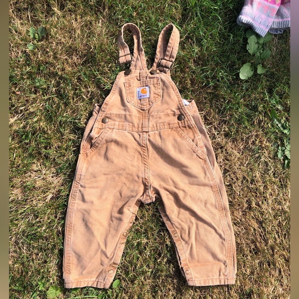 Carhartt Khaki overalls baby toddler